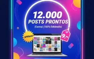 +12.000 POSTS PRONTOS ( Canva) (100% Editaveis)