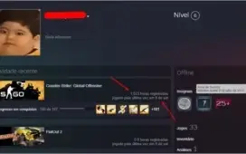 Conta CS GO 1000 horas - 3 Medalhas - PRIME