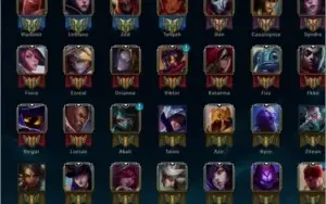 CONTA OURO4 133de137 CHAMPIONS, 13 paginas de runa 83 skins