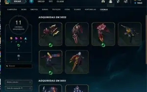 CONTA D2 DE LEAGUE OF LEGENDS COM MUITA SKIN