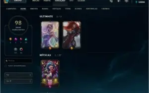 Conta 98 skins Gold 1 criada na season 2
