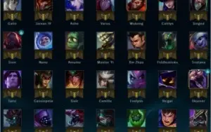 conta bronze3 77 campeões 20 skins barata
