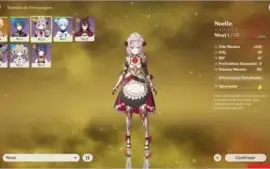 Conta Chongyun [C1] Noelle [C1] Xingqiu Barbara e Xiangling