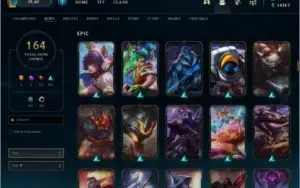 Conta Ouro II COM TODOS OS CAMPEOS E 164 SKINS