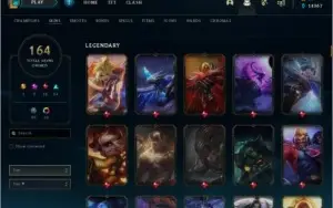 Conta Ouro II COM TODOS OS CAMPEOS E 164 SKINS