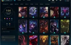 Conta Ouro II COM TODOS OS CAMPEOS E 164 SKINS