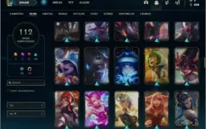 Conta prata 1 com 97 champs e 112 skins ( MAIN SUP )