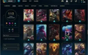 Conta prata 1 com 97 champs e 112 skins ( MAIN SUP )