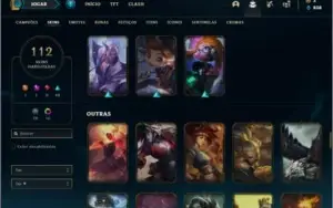 Conta prata 1 com 97 champs e 112 skins ( MAIN SUP )