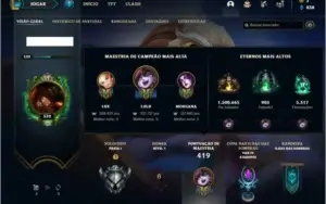 Conta prata 1 com 97 champs e 112 skins ( MAIN SUP )