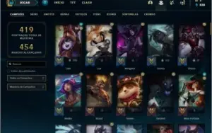 Conta prata 1 com 97 champs e 112 skins ( MAIN SUP )