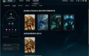 CONTA UNRANKED SMURF 20 CHAMPS 4 SKINS