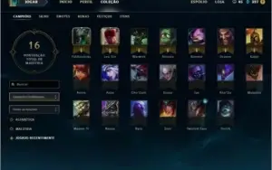 CONTA UNRANKED SMURF 20 CHAMPS 4 SKINS