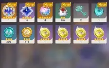 Ganyu, Layla + 2669 gemas e 14 desejos entrelaçados