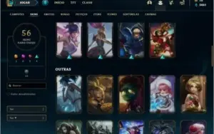 Conta ouro 2 com 95 champs e 56 skins