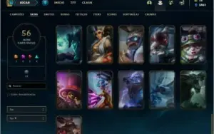Conta ouro 2 com 95 champs e 56 skins