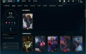Conta ouro 2 com 95 champs e 56 skins