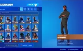 CONTA FORTNITE RARA COM CAVALEIRO NEGRO, IKONIK E MINTY