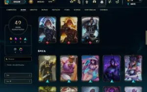 Unranked com 80 Champs e 49 Skins