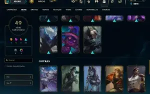Unranked com 80 Champs e 49 Skins