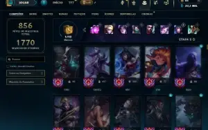 Diamante 3 com TODOS os champs e 221 Skins ( MAIN MID )
