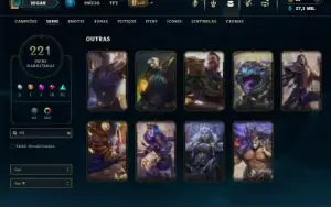 Diamante 3 com TODOS os champs e 221 Skins ( MAIN MID )