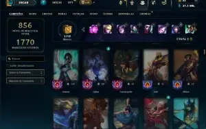 Diamante 3 com TODOS os champs e 221 Skins ( MAIN MID )