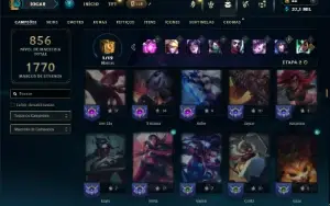 Diamante 3 com TODOS os champs e 221 Skins ( MAIN MID )
