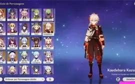 Conta genshin ar53 com Kazuha, Ganyu, Nilou e Keqing c1