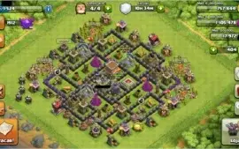 Cash of clans CV 8 FULL c/ 4 construtores