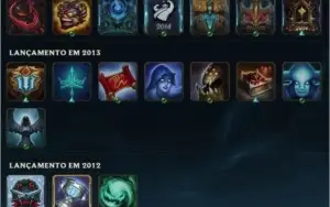 Conta com Skins raras Kayle Juíza, Rammus rei e vitoriosos