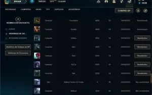 Conta ouro 4 com  25 Champs e 10 Skins