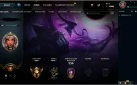 Conta LoL Lvl 103 - Gold 1/ 70 Campeões/20 Skins Boa