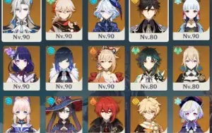 Ar58 - RAIDENC3 - 14 personagens 5* - vários 4* - 7 armas 5*