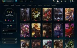 Conta platina 1 com 145 champs e 199 skins ( NIVEL 559 )