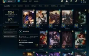 Conta platina 1 com 145 champs e 199 skins ( NIVEL 559 )