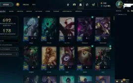 Conta League of legends 200+ skins Nivel 500++