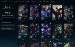 Vendo conta com 280 skins