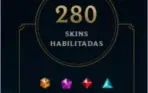 Vendo conta com 280 skins