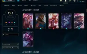 Conta LOL level 200 - 121 Skins