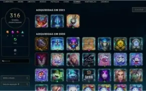 CONTA LEAGUE OF LEGENDS - 490 SKINS