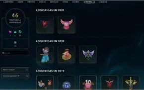 CONTA LEAGUE OF LEGENDS - 490 SKINS