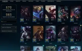 CONTA LEAGUE OF LEGENDS - 490 SKINS