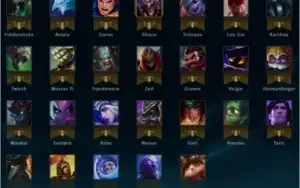 conta unranked 47 campeões 7 skins 3 rune pages smurf barata