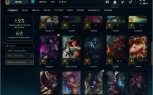 Conta prata 3 com 15 skins e 39 champs