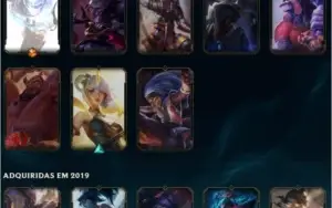 ACC Riot games Valorant 1° passe,LOL 57 skins, tft 9 lendas
