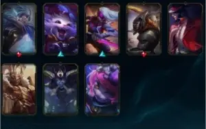 ACC Riot games Valorant 1° passe,LOL 57 skins, tft 9 lendas