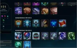 conta com riven 2012, ícones e wards raras
