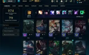 Unranked com 100 Champs e 43 Skins