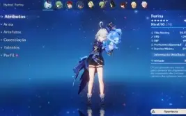 Conta Genshin AR 55, Furina c3 + Bis, Baizhu + Bis